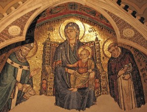 성 도미니코와 성 프리바토와 하느님의 어머니_photo by Lawrence OP_in the Dominican-run church of Santa Maria sopra Minerva in Rome.jpg